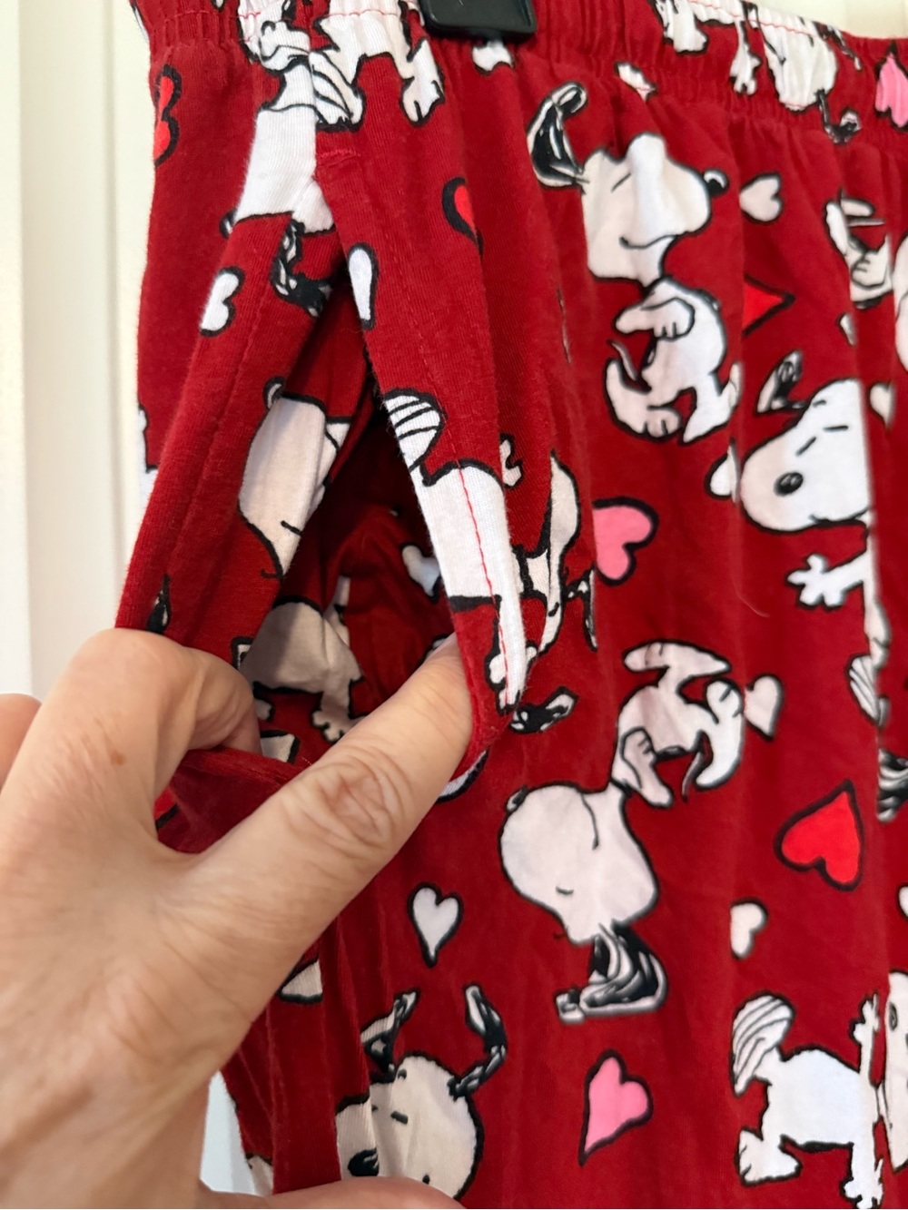 Men’s Red Snoopy Print Pajama Pants - Peanuts - Picture 3 of 6